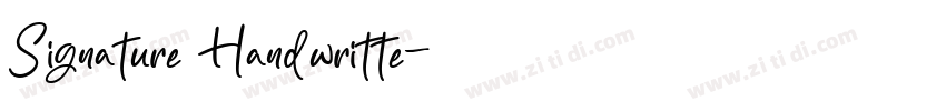 Signature Handwritte字体转换